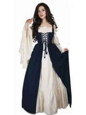Medieval Lady Costume Blue - Adult Womens Medieval Costumes